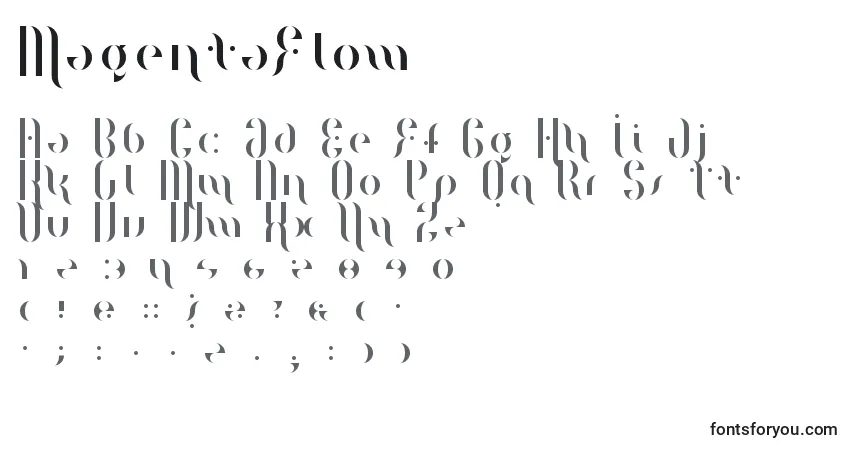 MagentaFlow-fontti – aakkoset, numerot, erikoismerkit