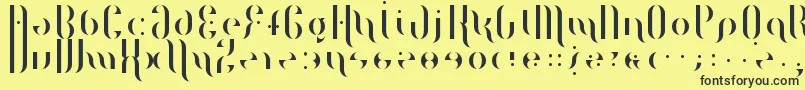 MagentaFlow Font – Black Fonts on Yellow Background