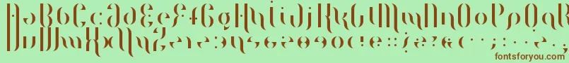 MagentaFlow Font – Brown Fonts on Green Background