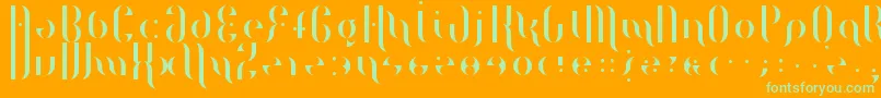 MagentaFlow Font – Green Fonts on Orange Background