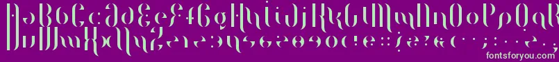 MagentaFlow Font – Green Fonts on Purple Background