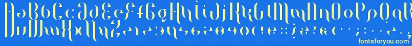 MagentaFlow Font – Yellow Fonts on Blue Background