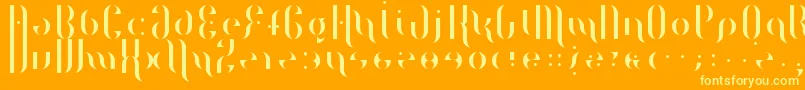 MagentaFlow Font – Yellow Fonts on Orange Background