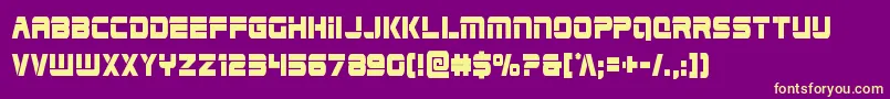 Edgeracercond Font – Yellow Fonts on Purple Background
