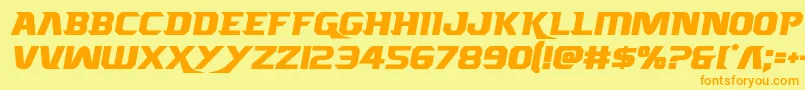 Borgsquad Font – Orange Fonts on Yellow Background