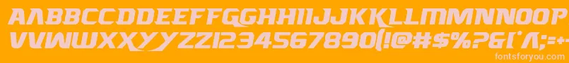 Więcej informacji o czcionce Borgsquad Czcionka Borgsquad – różowe czcionki na pomarańczowym tle