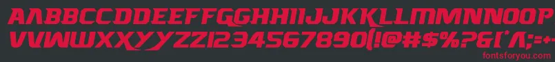 Borgsquad Font – Red Fonts on Black Background