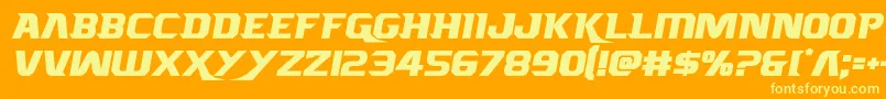Borgsquad Font – Yellow Fonts on Orange Background