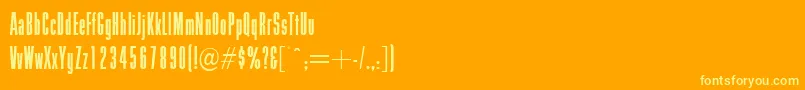 Gamina Font – Yellow Fonts on Orange Background