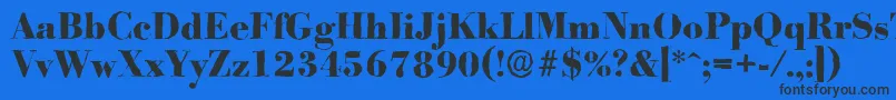 BodoniantiqueXboldRegular Font – Black Fonts on Blue Background