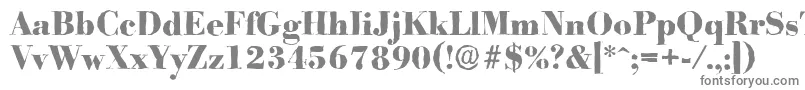 Шрифт BodoniantiqueXboldRegular – серые шрифты