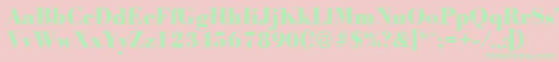 BodoniantiqueXboldRegular Font – Green Fonts on Pink Background