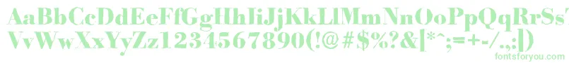 BodoniantiqueXboldRegular Font – Green Fonts on White Background