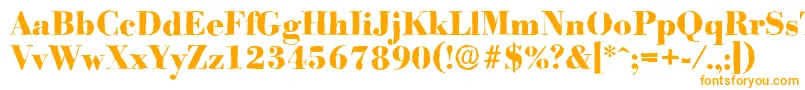 BodoniantiqueXboldRegular-Schriftart – Orangefarbene Schriften