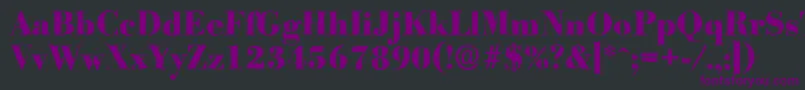 Шрифт BodoniantiqueXboldRegular – фиолетовые шрифты на чёрном фоне