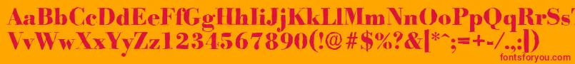 BodoniantiqueXboldRegular Font – Red Fonts on Orange Background