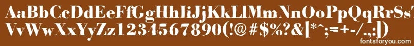 BodoniantiqueXboldRegular Font – White Fonts on Brown Background