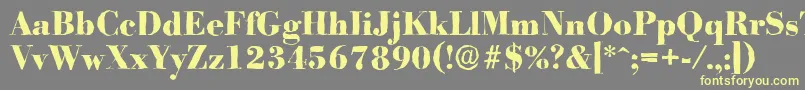 BodoniantiqueXboldRegular Font – Yellow Fonts on Gray Background