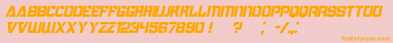 BombardmentItalic Font – Orange Fonts on Pink Background