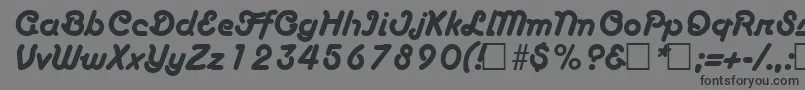 BoascriptRegular Font – Black Fonts on Gray Background