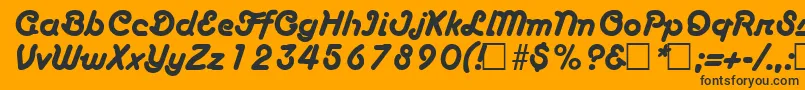 BoascriptRegular Font – Black Fonts on Orange Background