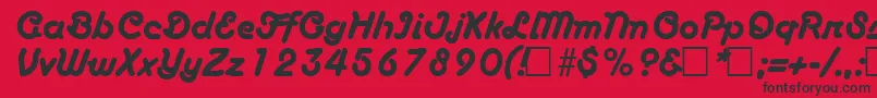 BoascriptRegular Font – Black Fonts on Red Background