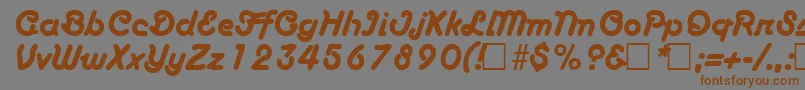 BoascriptRegular Font – Brown Fonts on Gray Background