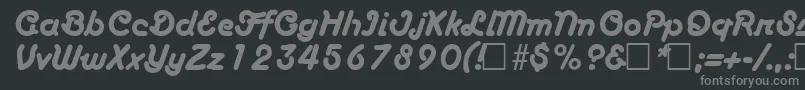 BoascriptRegular Font – Gray Fonts on Black Background