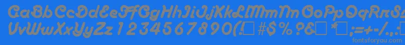 BoascriptRegular Font – Gray Fonts on Blue Background