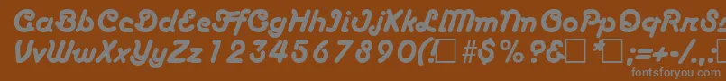 BoascriptRegular Font – Gray Fonts on Brown Background