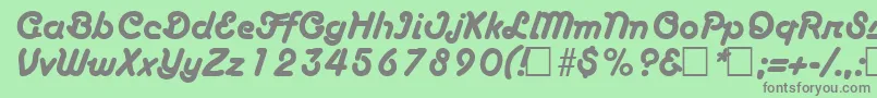 BoascriptRegular Font – Gray Fonts on Green Background