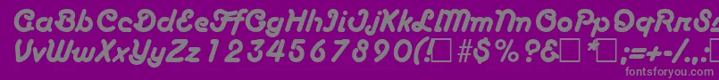 BoascriptRegular-fontti – harmaat kirjasimet violetilla taustalla