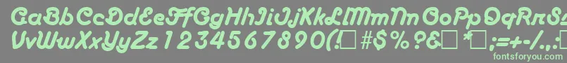 BoascriptRegular Font – Green Fonts on Gray Background