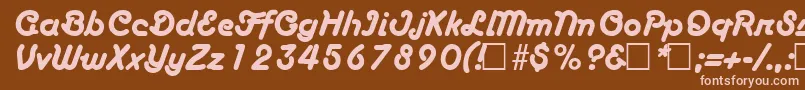 BoascriptRegular Font – Pink Fonts on Brown Background