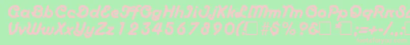 BoascriptRegular Font – Pink Fonts on Green Background