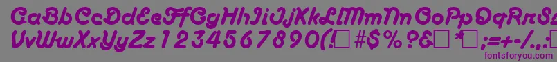 BoascriptRegular-Schriftart – Violette Schriften auf grauem Hintergrund