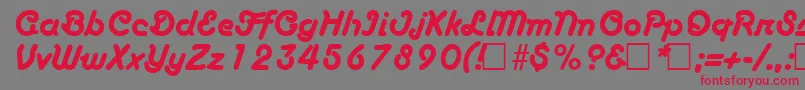 BoascriptRegular Font – Red Fonts on Gray Background