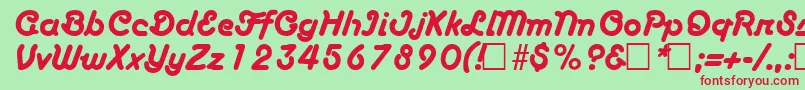 BoascriptRegular Font – Red Fonts on Green Background