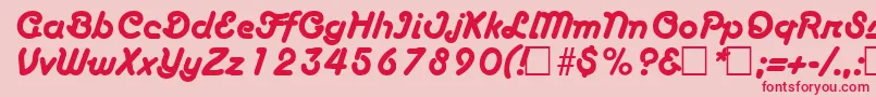 BoascriptRegular Font – Red Fonts on Pink Background