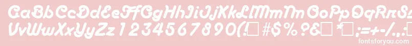 BoascriptRegular Font – White Fonts on Pink Background