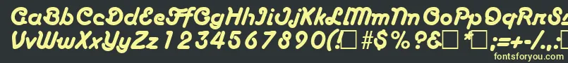 BoascriptRegular Font – Yellow Fonts on Black Background