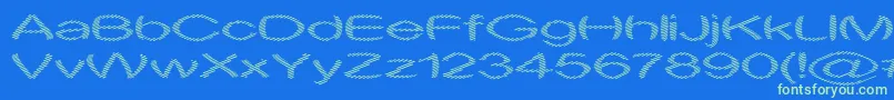 ObtuseOne Font – Green Fonts on Blue Background