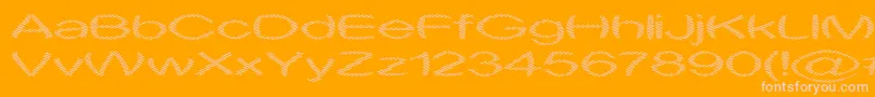 ObtuseOne-Schriftart – Rosa Schriften auf orangefarbenem Hintergrund