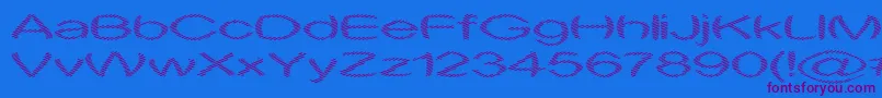 Fonte ObtuseOne – fontes roxas em um fundo azul