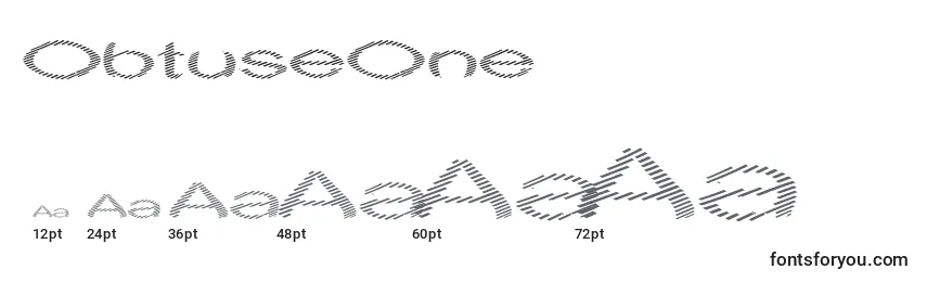 Размеры шрифта ObtuseOne