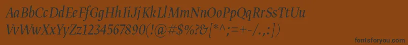 Gretadisnarproligita Font – Black Fonts on Brown Background