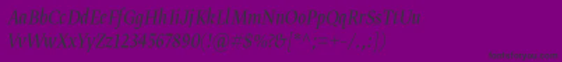 fuente Gretadisnarproligita – Fuentes Negras Sobre Fondo Morado
