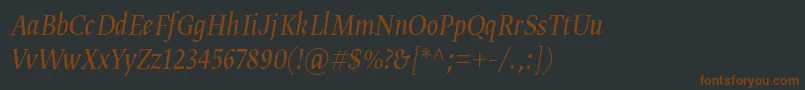 Gretadisnarproligita Font – Brown Fonts on Black Background