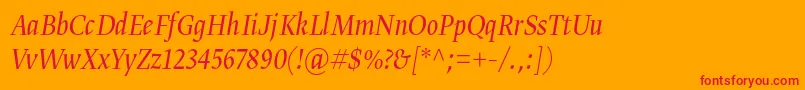 Gretadisnarproligita Font – Red Fonts on Orange Background