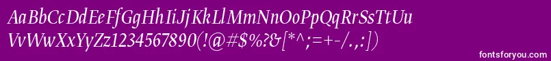 Gretadisnarproligita Font – White Fonts on Purple Background